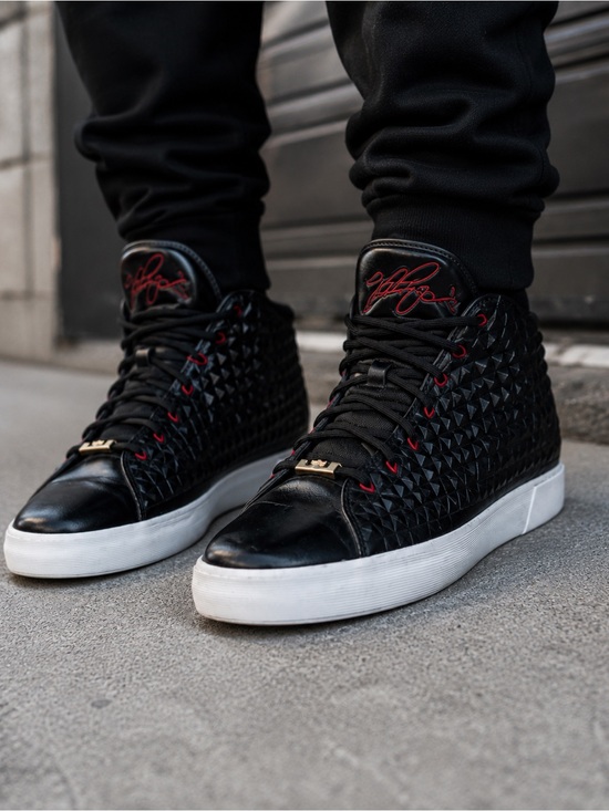 Nike Other - Nike LeBron 12 NSW Lifestyle Sneakers Mens Size 10 Black Red Gold Mid Top